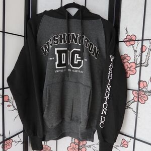 DC One Cozy Thick Washington DC Black and Gray Hoodie
